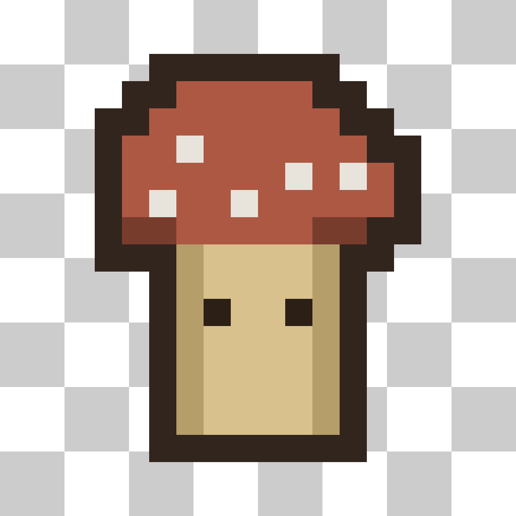 zerk icon — pixel mushroom